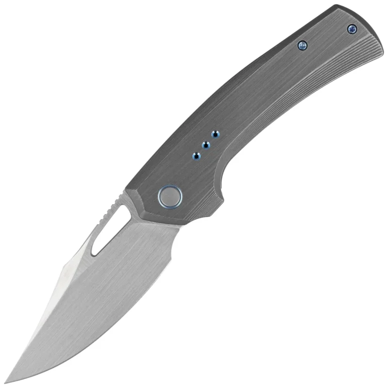 Nóż składany WE Knife Nefaris LE No 089/155 Gray Hand Rubbed Titanium, Hand Rubbed Satin CPM 20CV (WE22040D-1) Wysoka jakość