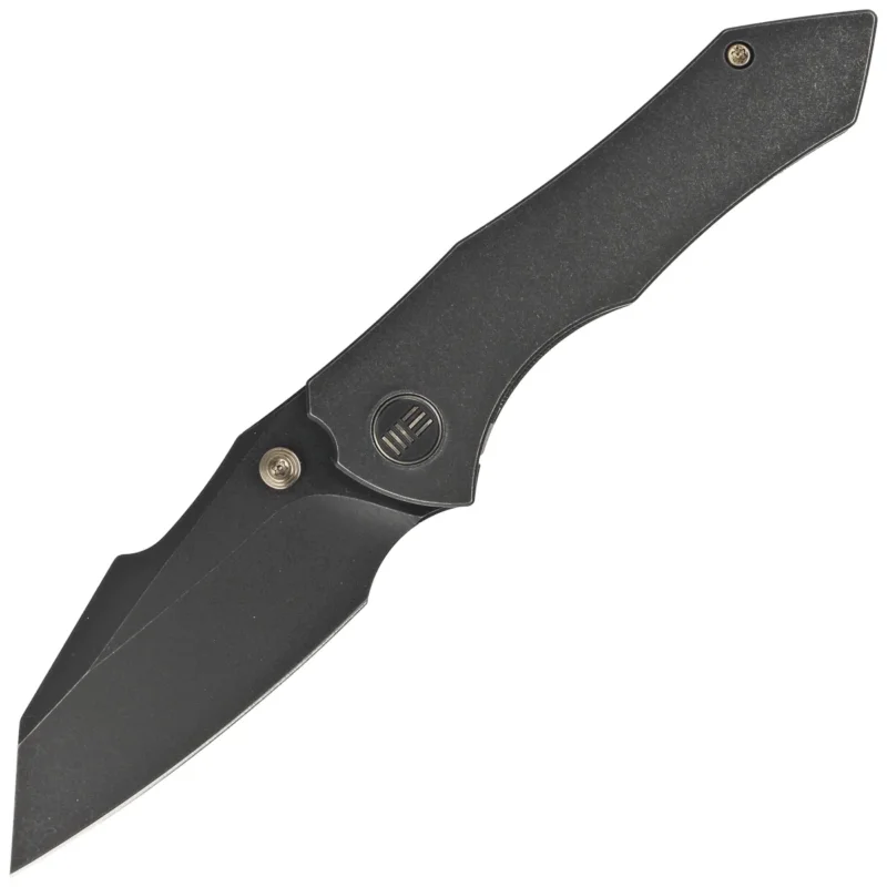We Knife High-Fin Black Titanium, Black Stonewashed CPM 20CV by Gavko Knives (WE22005-1) Tani