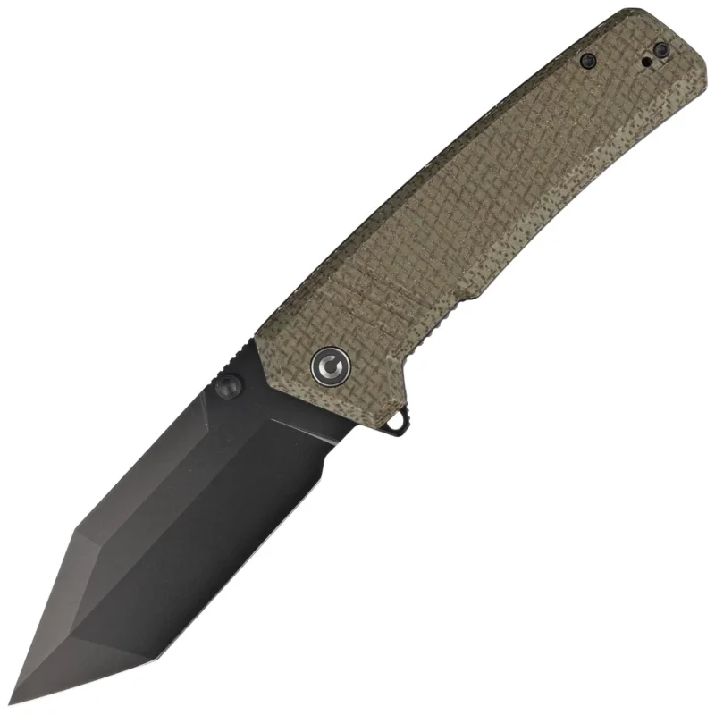 Nóż składany Civivi Bhaltair Green Burlap Micarta, Black 14C28N (C23024-3) Szybka dostawa