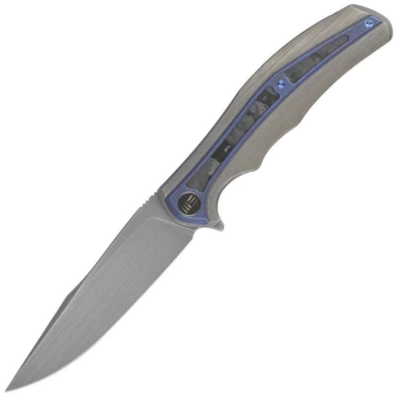 Nóż składany WE Knife Zonda Gray Hand Rubbed Titanium / Marble Carbon Fiber, Gray Hand Rubbed CPM 20CV by Kellen Bogardus (WE22016-4) Bestseller