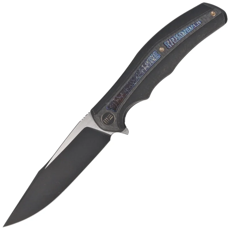 Promocja WE Knife Zonda Black Titanium / Twill Carbon Fiber, Black Stonewashed / Satin CPM 20CV by Kellen Bogardus (WE22016-1)