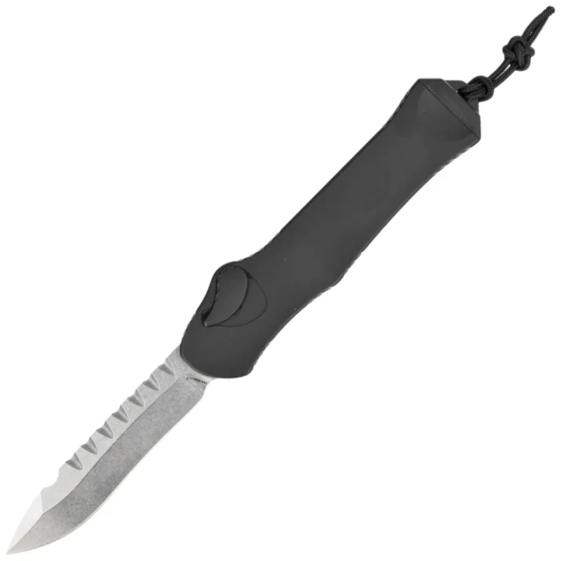 Nóż automatyczny OTF Heretic Hydra R/E Black Aluminium, Stonewashed MagnaCut by Tony Marfione Jr. Bestseller