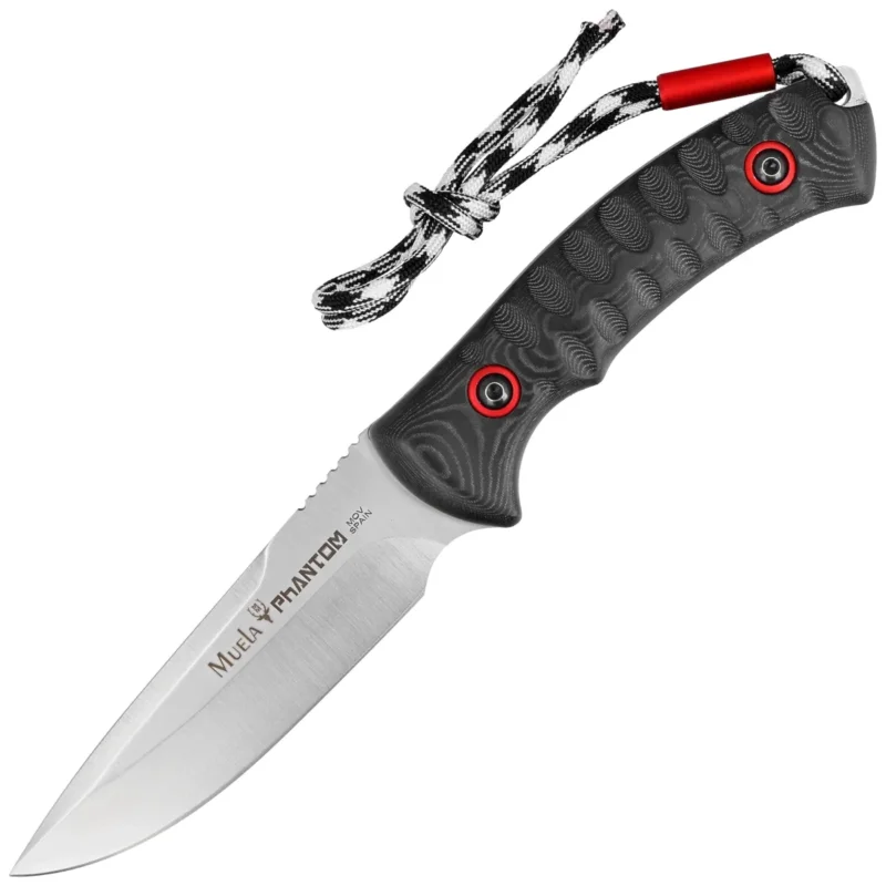 Ograniczona ilość Muela Phantom-12W Black Micarta Knife, Satin X50CrMoV15