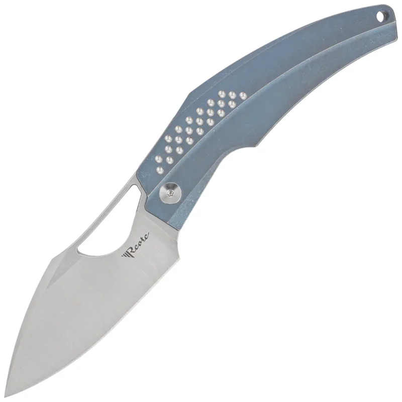 Reate Knife Baby Machine Blue Titanium, Satin RWL 34 by Tashi Bharucha (Baby Machine BL) Zniżka