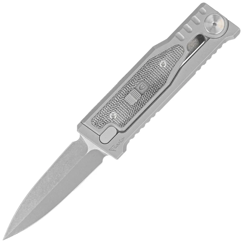 Nóż grawitacyjny Reate Mini EXO OTF Gravity D/E Bead Blasted Titanium/Black Micarta, Stonewashed CPM 3V Zamów dziś