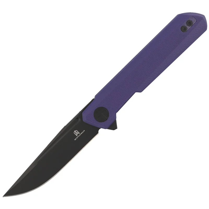 Bestechman Mini Dundee Knife Purple G10, Black PVD D2 by Ostap Hel (BMK03J) Obniżka ceny