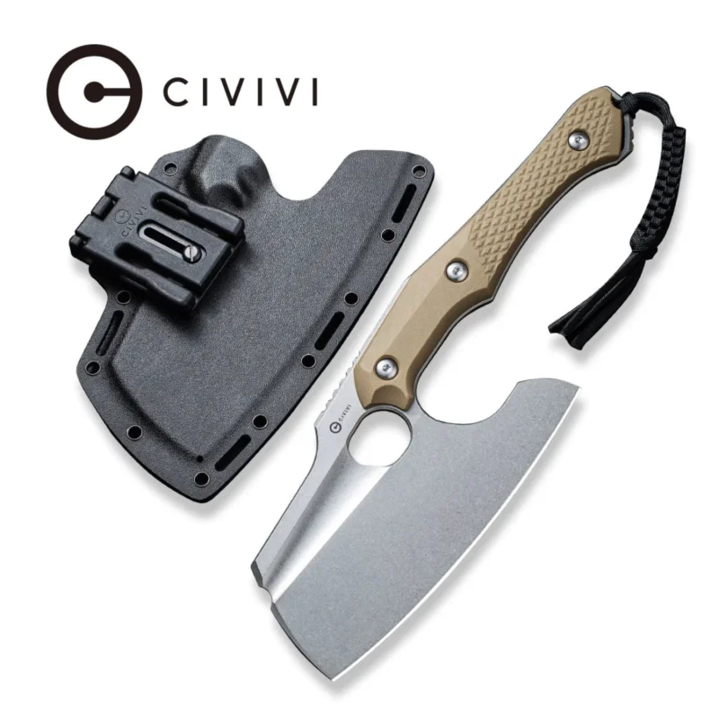 Civivi Knife Aratra Tan G10, Stonewashed D2 by Maciej Torbé (C21041-3) Nowy