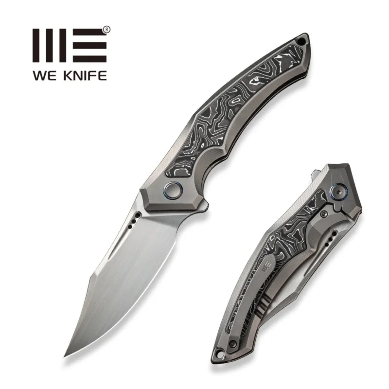 Ostatnie sztuki WE Knife Orpheus LE No ???/155 Gray Titanium / Aluminium Foil / CF, Hand Rubbed Satin CPM 20CV (WE23009-2)