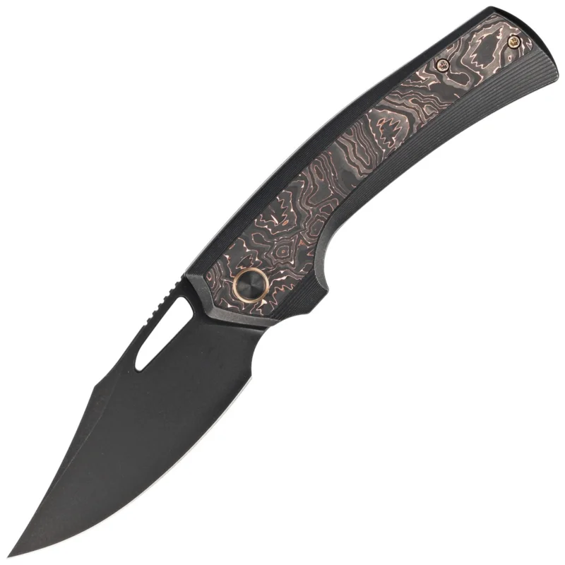 Ekspresowa dostawa Nóż składany WE Knife Nefaris LE No 031/155 Black Titanium / Copper Foil / CF, Black Stonewashed CPM 20CV (WE22040F-1)