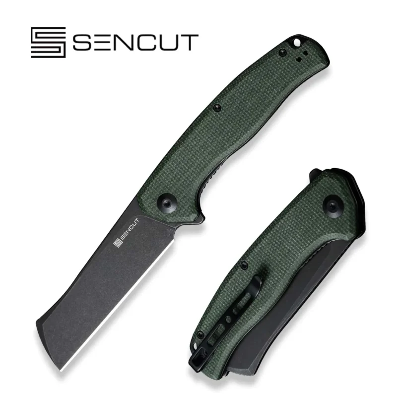 Sencut Knife Traxler Green Canvas Micarta, Black Stonewashed 9Cr18MoV (S20057C-4) Okazja
