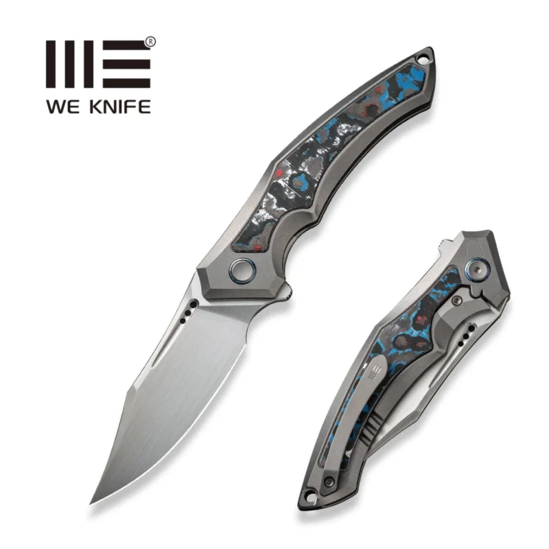 Dodaj do koszyka Nóż składany WE Knife Orpheus LE No 104/155 Gray Titanium / Nebula Fat Carbon, Hand Rubbed Satin CPM 20CV (WE23009-4)