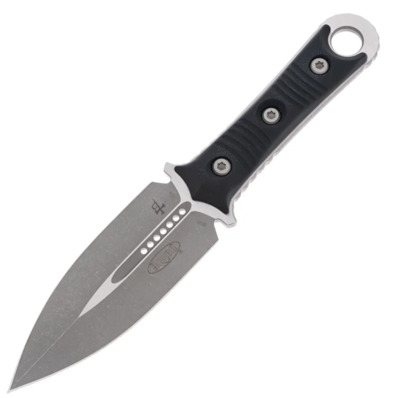 Premium Microtech SBD D/E Milled Black G10, Apocalyptic M390 by Borka Blades (201-10AP)
