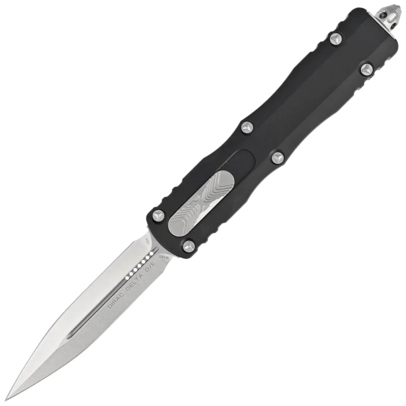 Tylko do końca tygodnia Nóż automatyczny OTF Microtech Dirac Delta D/E Black Aluminium, Stonewashed by Tony Marfione (227-10)