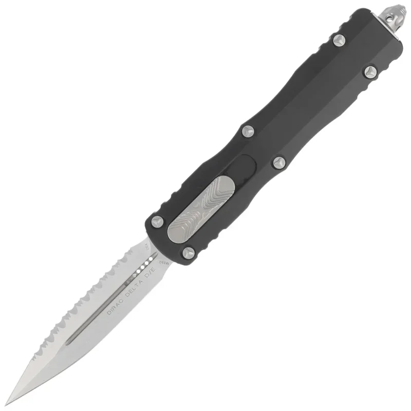 Nóż automatyczny OTF Microtech Dirac Delta D/E Black Aluminium, Stonewashed F/S by Tony Marfione (227-12) Oferta