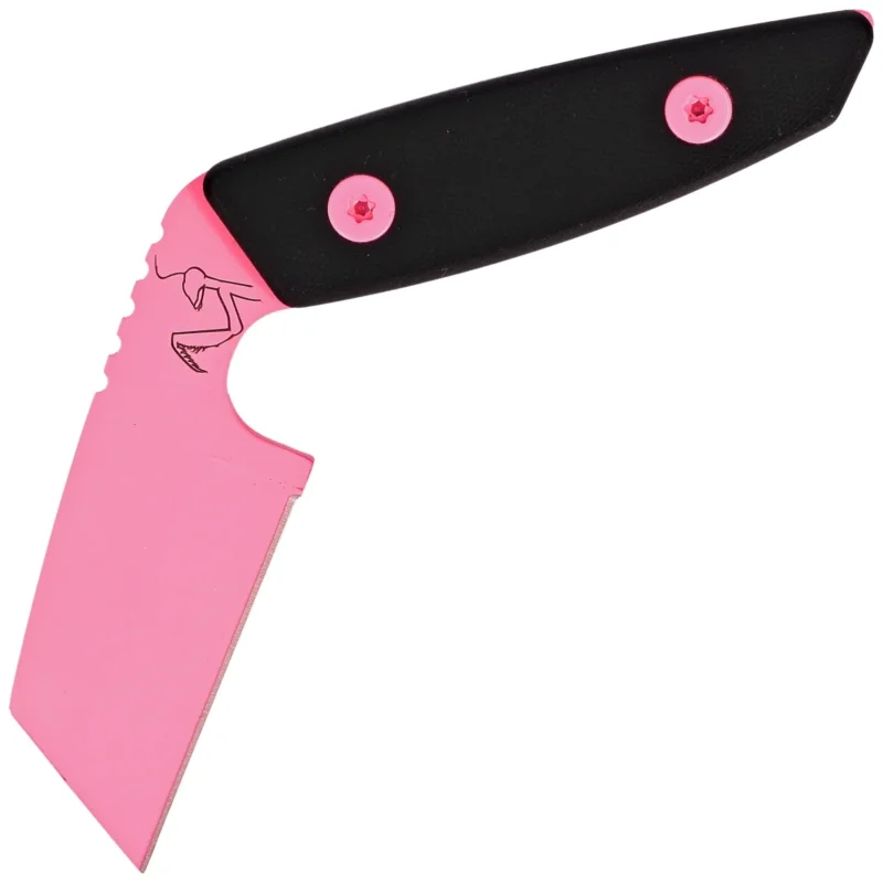 Wysoka jakość Nóż Turq Gear Mantis Black G10 Cubic HW Pink, Cerakote Pink Sleipner