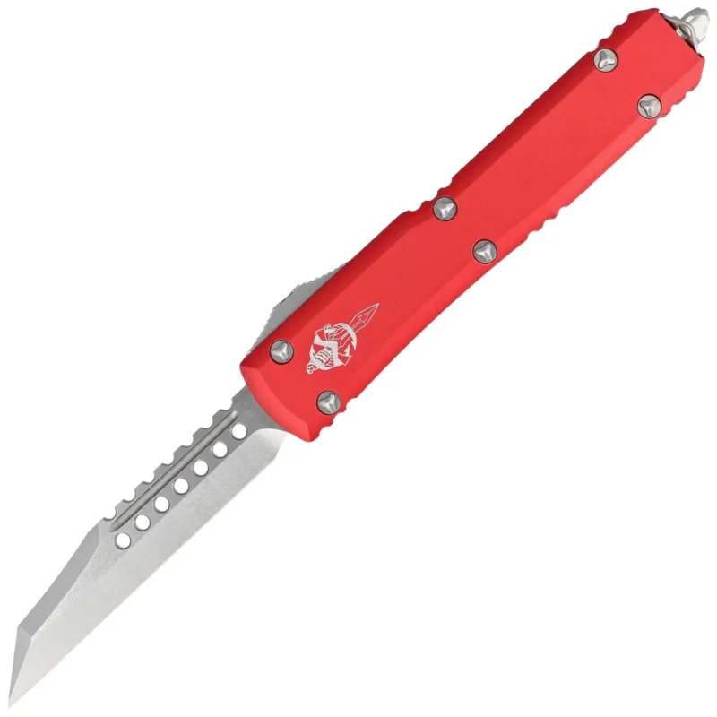 Wybór klientów Nóż automatyczny OTF Microtech Ultratech Warhound Signature Red Aluminium, Stonewashed by Tony Marfione (119W-10RDS)