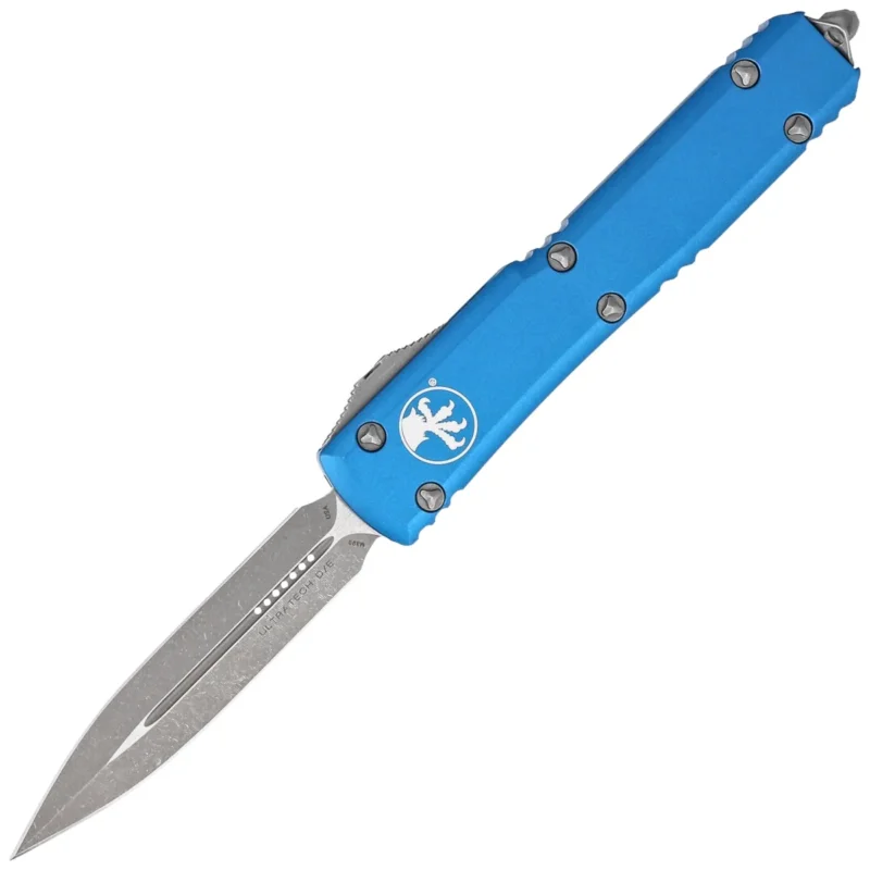 Szybka dostawa Microtech Ultratech D/E Blue Aluminium, Apocalyptic M390 by Tony Marfione (122-10APBL)