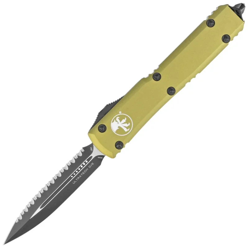 Nóż automatyczny OTF Microtech Ultratech D/E OD Green Aluminium, Black F/S M390 by Tony Marfione (122-3OD) Hit sprzedaży