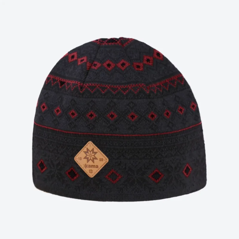 Kama Knitted 100% Merino Wool / Polycolon Band Beanie, Graphite (A142-111) Zamów teraz