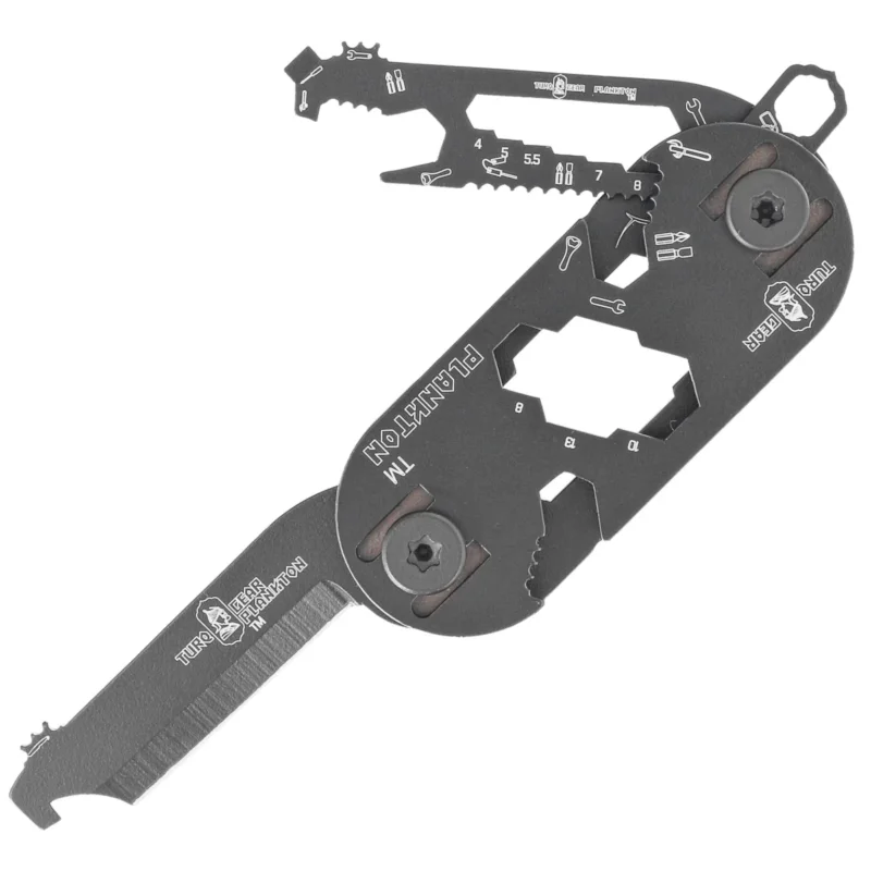 MultiTool Turq Gear Plankton Set (Tool No.1, 2, 3 , 4, 5,Clips, T-25 Torx Bits, System-M srew set, washers) Cerakote Graphite Black Stainless Steel Niska cena