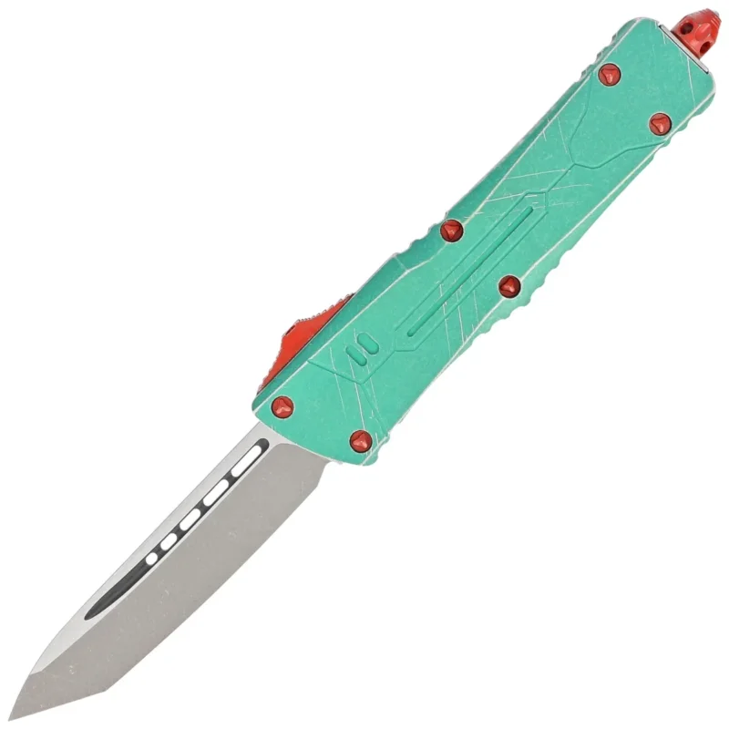 Kup online Nóż automatyczny OTF Microtech Combat Troodon T/E Bounty Hunter Signature Distressed Green Aluminium, Apocalyptic M390 by Tony Marfione (144-10BH)