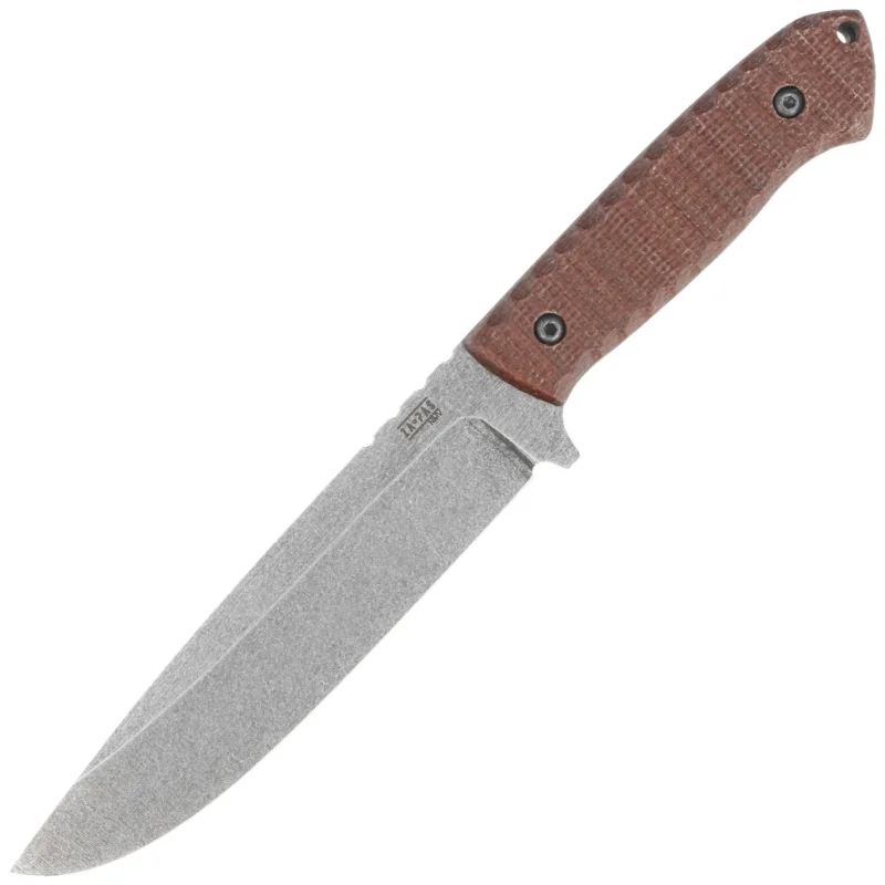 Zamów teraz Nóż Za-Pas Expendable Brown Toxic Micarta, Acid Stonewashed NMV (EXT-ST-M-BR)