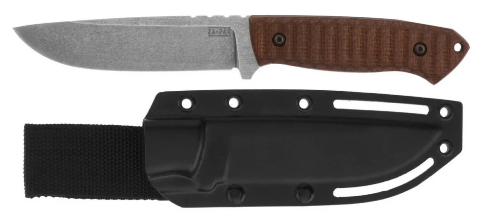 Zniżka Za-Pas Ultra Outdoor Brown Toxic Micarta, Acid Stonewashed NMV Knife