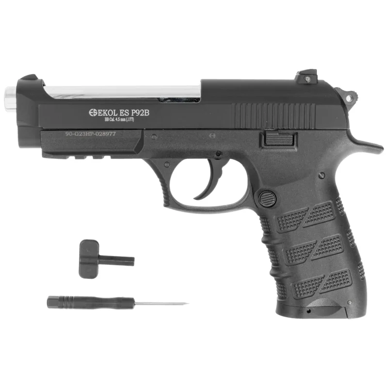Wyprzedaż Pistolet wiatrówka Voltran Ekol ES P92B Black 4.5 mm - Blow Back