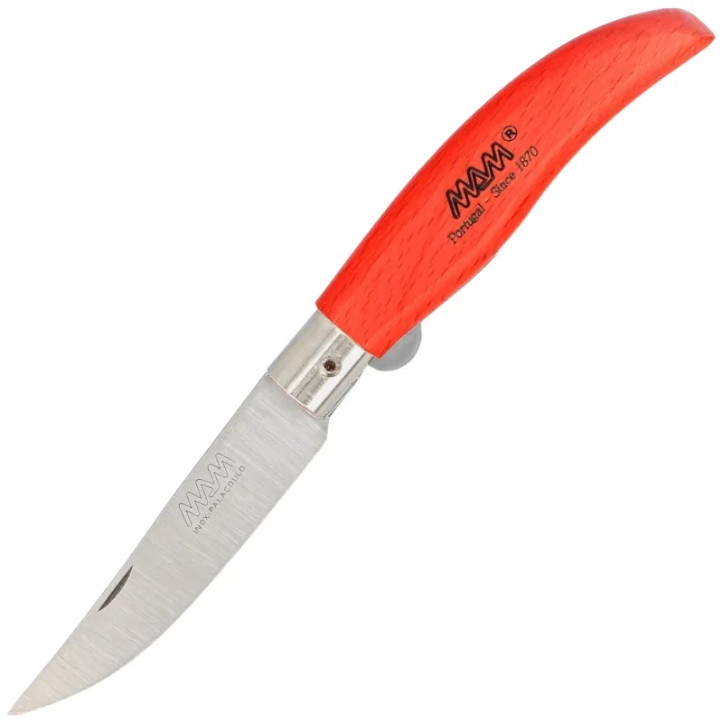 Hit sprzedaży MAM Iberica S Blade Lock Knife Red Beech Wood, Inox HW, Satin 420 (2011-RD)