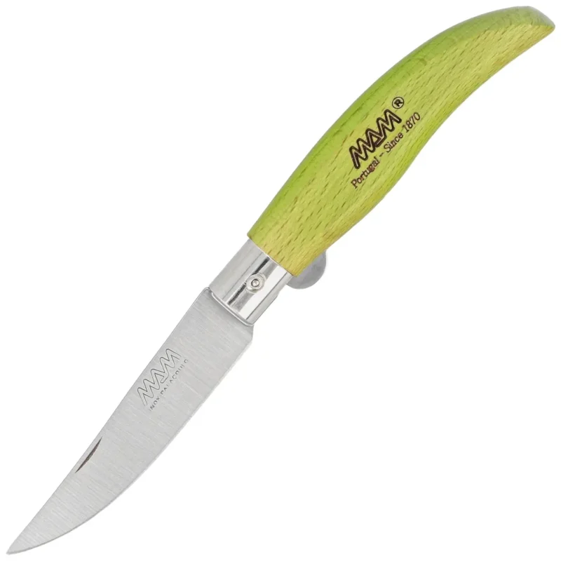 MAM Iberica S Blade Lock Knife Green Beech Wood, Inox HW, Satin 420 (2011-GR) Do wyczerpania zapasów