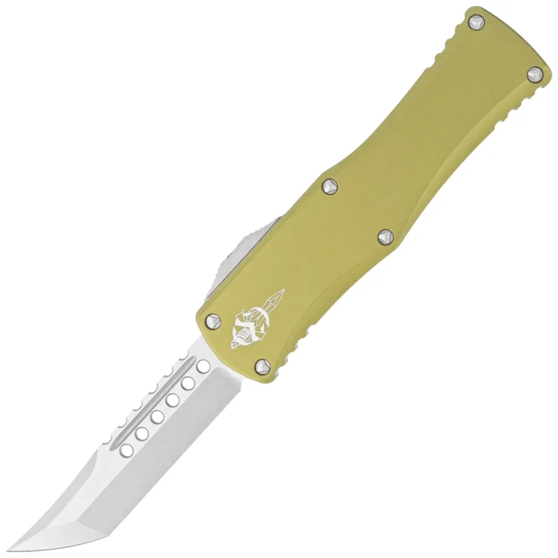 Hit sprzedaży Microtech Hera Hellhound T/E Signature OD Green Aluminum, Stonewashed M390 by Tony and Sean Marfione