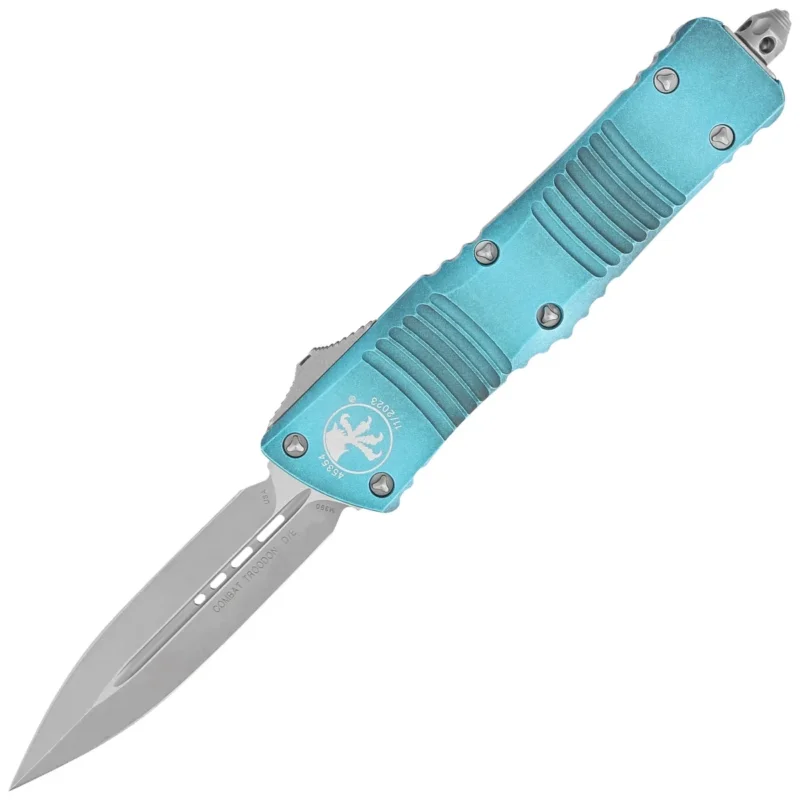 Najlepsza cena Nóż automatyczny OTF Microtech Combat Troodon D/E Weathered Turquoise Aluminium, Apocalyptic M390 by Tony Marfione(142-10APWTQ)