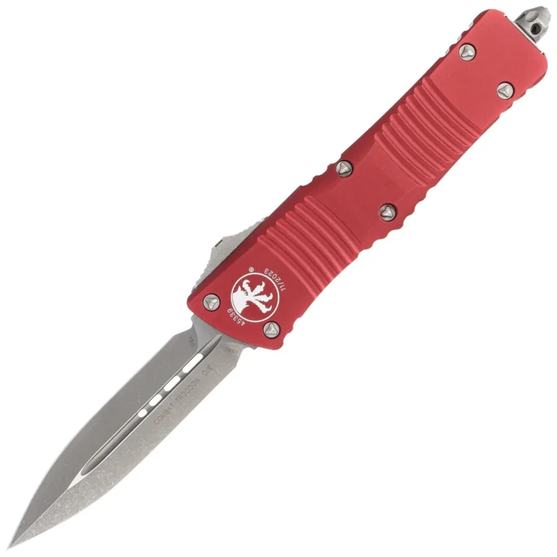Microtech Combat Troodon D/E Merlot Aluminium, Apocalyptic M390 by Tony Marfione OTF automatic knife (142-10APMR) Hit cenowy