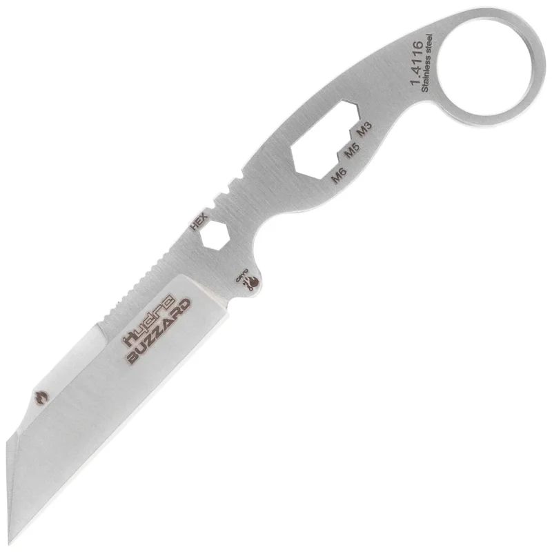 Łatwy zwrot Hydra Neck Knife Buzzard White Hawk, Satin 1.4116 (01SBL)
