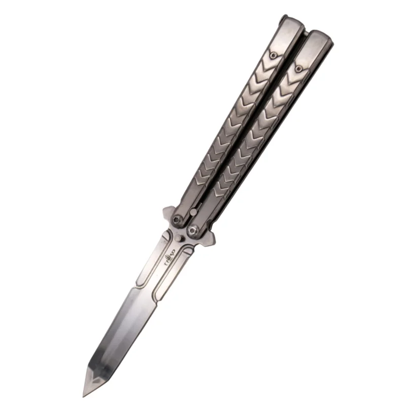 Darmowy zwrot Third Decor Habitat Balisong Bronze Stainless Steel, Chrome 420 Butterfly Knife (K2813-1)