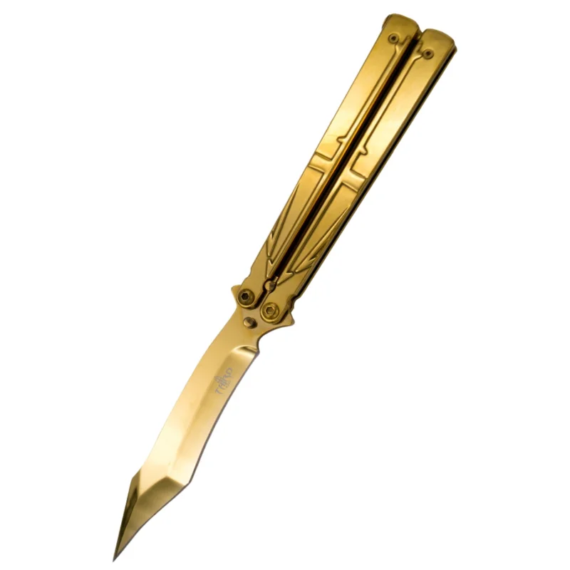 Nóż motylkowy Third Decor Habitat Balisong Gold Stainless Steel, Gold 420 (K2805D) Nowość