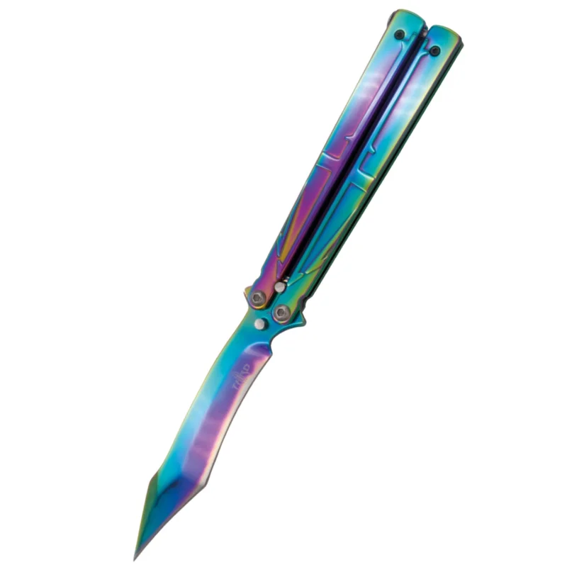 Nóż motylkowy Third Decor Habitat Balisong Rainbow Stainless Steel, Rainbow 420 (K2805W) Taniej