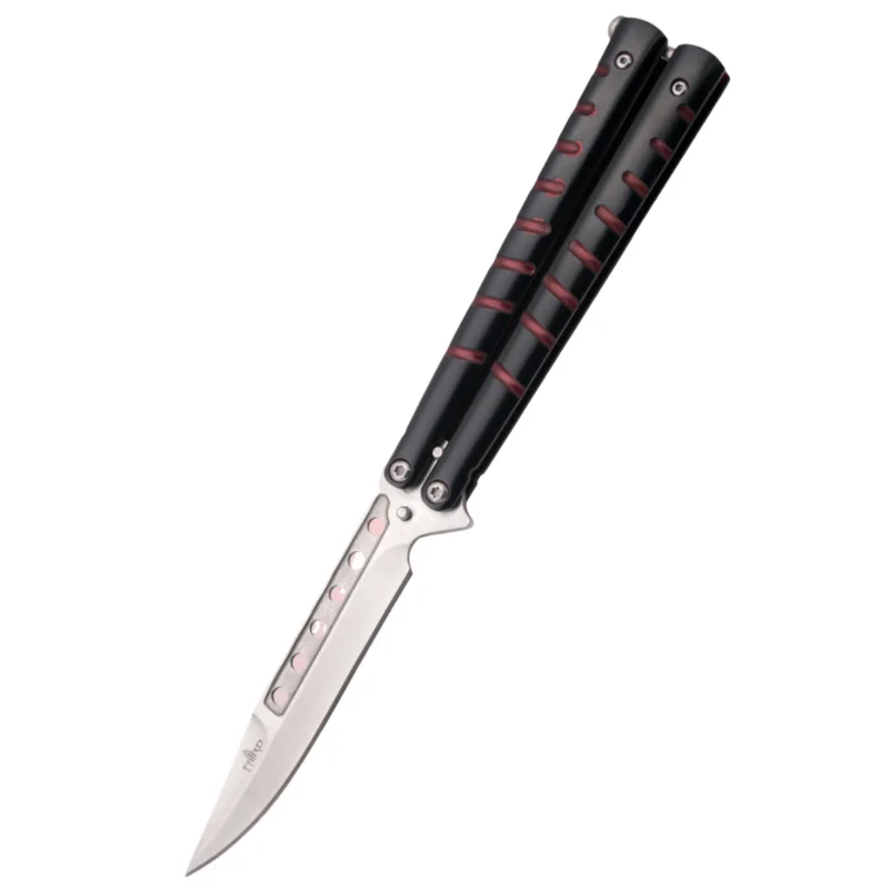 Third Decor Habitat Balisong Knife Black/Red Stainless Steel, Satin 420 (16071R) Szybka wysyłka