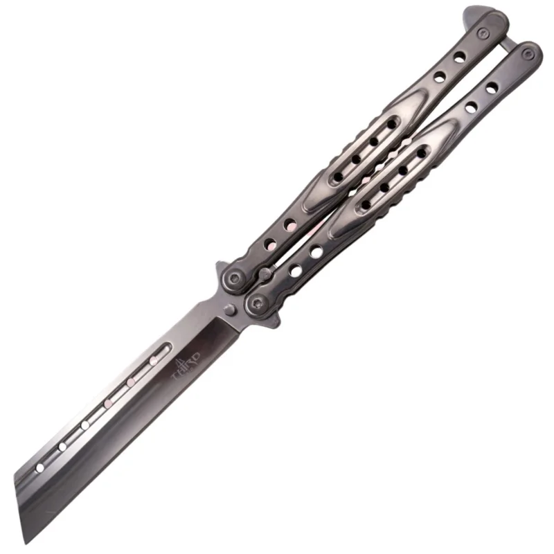 Bestseller Nóż motylkowy Third Decor Habitat Balisong Chrome Stainless Steel, Chrome 420 (K2823)
