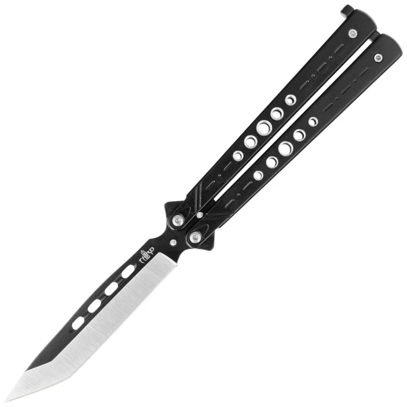 Third Decor Habitat Balisong Black Stainless Steel, Two-Tone 420 Butterfly Knife (K2098) Oferta czasowa