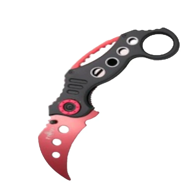 Sprawdź teraz Nóż treningowy składany Third Decor Habitat K7104 Training Karambit Black Aluminium, Red 420