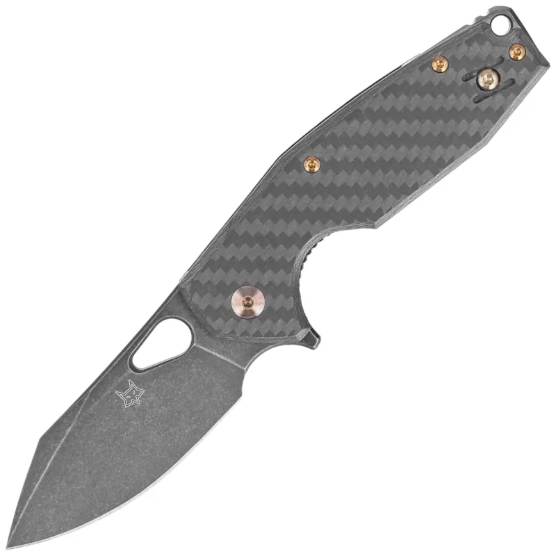 Nóż składany FOX Yaru Carbon Fiber 3K, Black Stonewashed PVD M398 by Jesper Voxnæs (FX-527LI CF) Ostatnia szansa