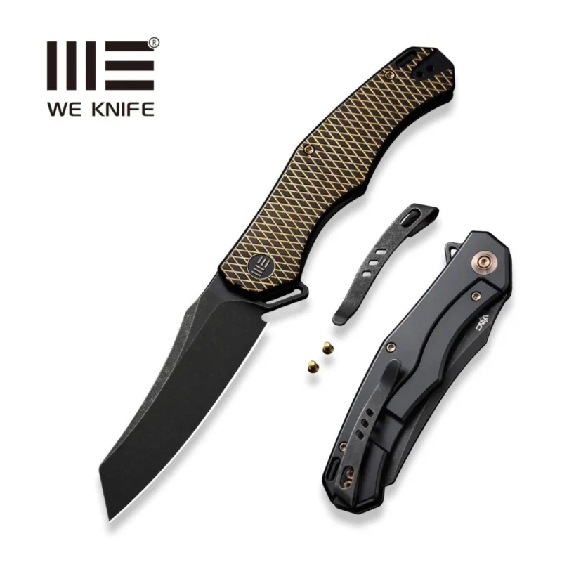 Oferta WE Knife RekkeR Golden/Black Titanium, Black Stonewashed CPM 20CV by Kyle Lamb (WE22010G-3)