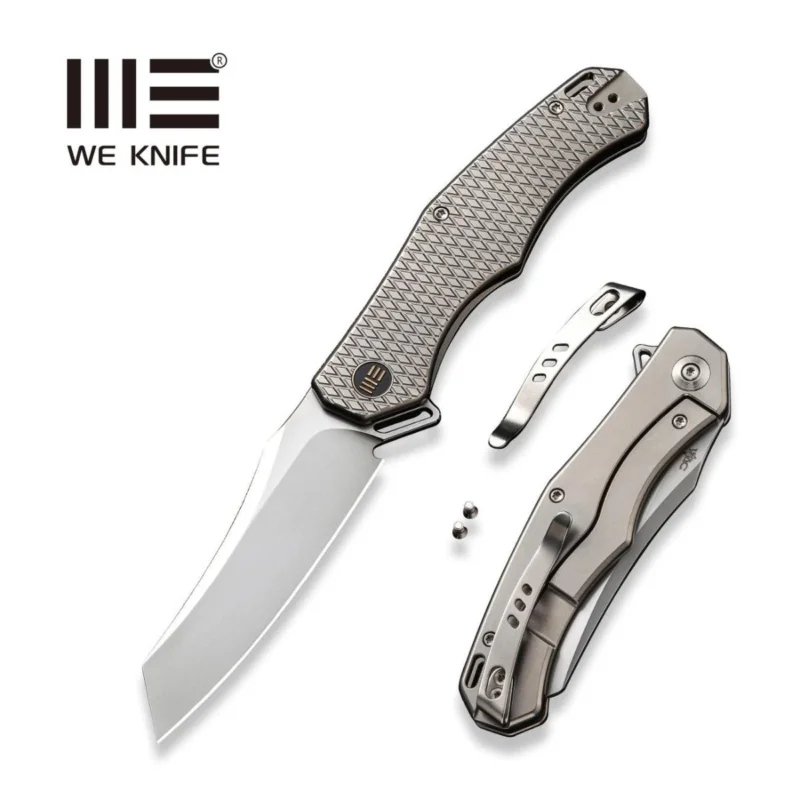 WE Knife RekkeR Polished Bead Blasted Titanium, Polished Bead Blasted CPM 20CV by Kyle Lamb (WE22010G-2) Sprawdź teraz