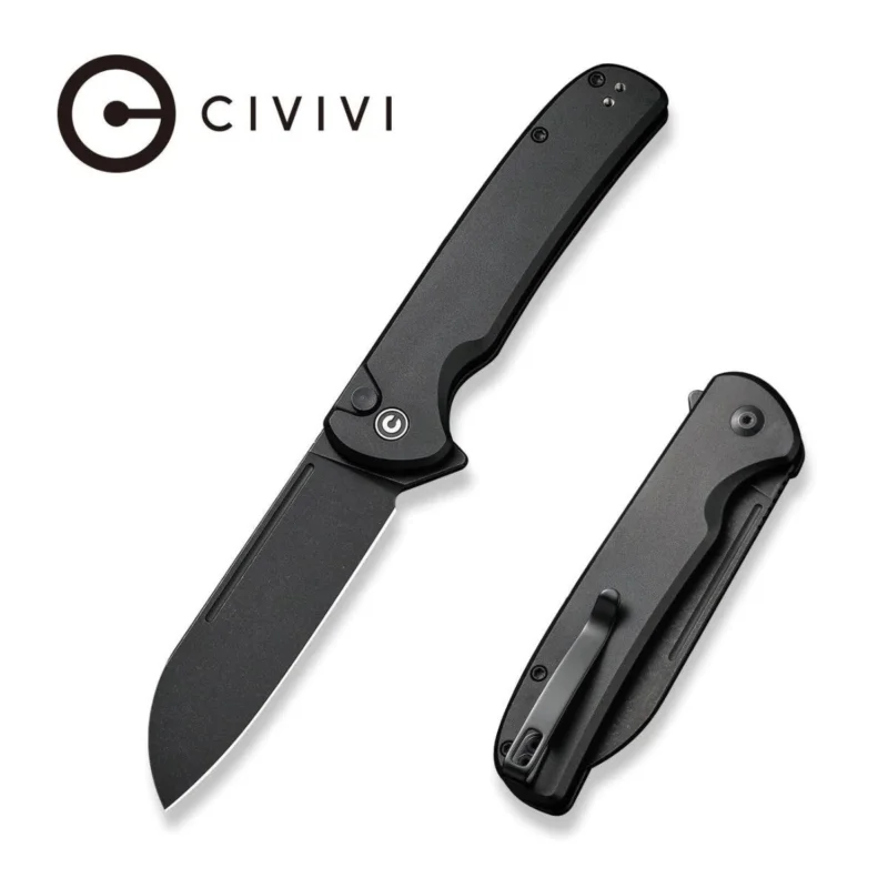 Nóż składany Civivi Chevalier II Black Aluminium, Black Stonewashed 14C28N (C20022B-1) Nowość