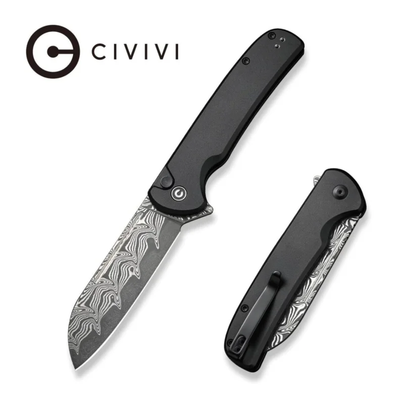 Nóż składany Civivi Chevalier II Black Aluminium, Black Damascus (C20022B-DS1) Najlepsza cena