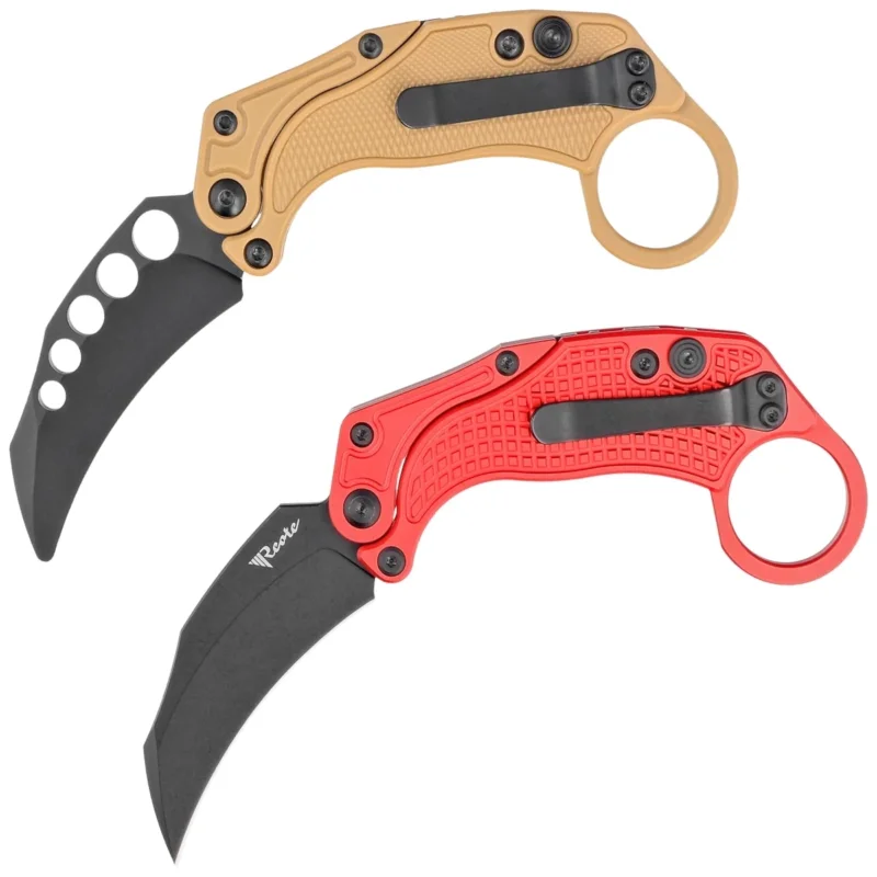 Nóż grawitacyjny Reate EXO-K Gravity Karambit Red Aluminium, Black PVD N690 Nie przegap