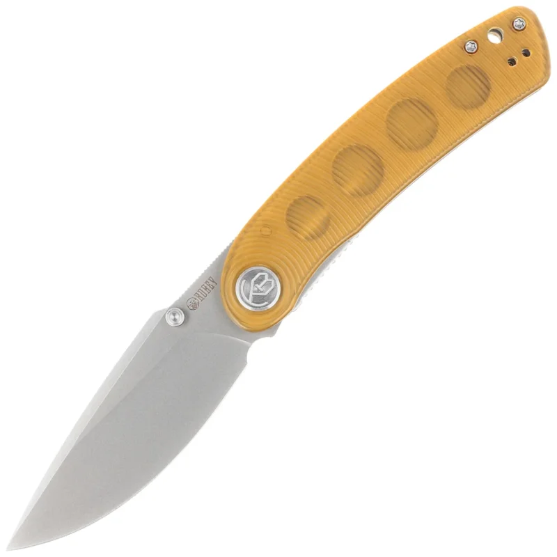 Łatwy zwrot Nóż składany Kubey Momentum Ultem, Bead Blasted AUS-10 by Sherif Manganas (KU344M)