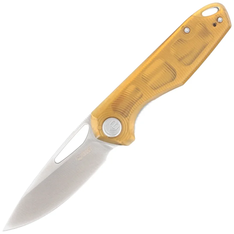 Ograniczona ilość Nóż składany Kubey Doris Polished Ultem, Satin 14C28N (KU324H)