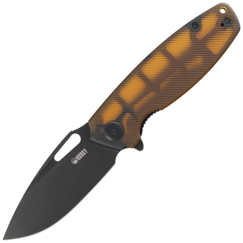 Wyjątkowa oferta Kubey Knife Tityus Ultem, Black Stonewashed D2 (KU322M)